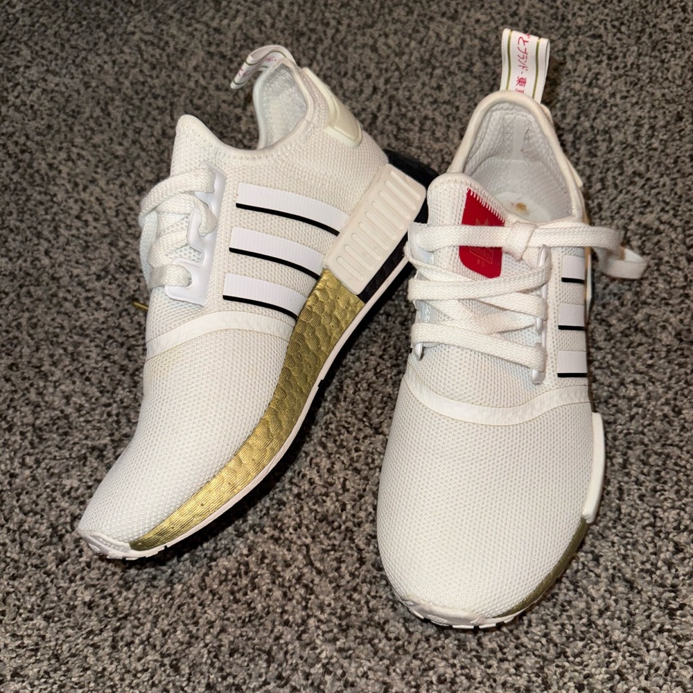 Adidas NMD Sneakers with Gold and Black Details